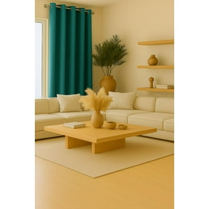 Clems - Cortina Engomada Termica 100% Blackout 140X225 Turquesa 140X225