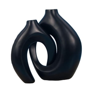 Bothyi - Jarrón Geométrico De Estética Nórdica, Minimalista, Para Comedor, Escritorio, Dormitorio, Color Negro