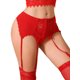 thumbnail image 1 of INSPIRE CHIC Conjunto de Lencería para Mujer con Liguero-2 Piezas Detalle de Encaje Elástico Ajustable en la Cintura y Tanga XX-Grande Rojo, 1 of 5