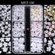 thumbnail image 3 of Cherry Blossom 3D Flower Nail Charms with Gold and Silver Pearl Beads - DIY Nail Art Design Supplies for Women and Girls, 3 of 3