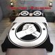 thumbnail image 1 of 3pcs handshake logo themed bedding set duvet cover and pillowcases, 1 of 5