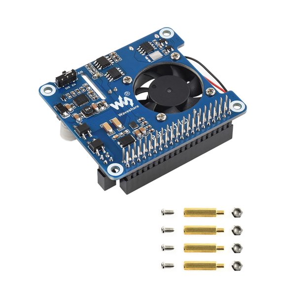 Tarjeta HAT PoE Waveshare para Raspberry Pi 4B/3B+ 802.3af/at 5 V/12 V