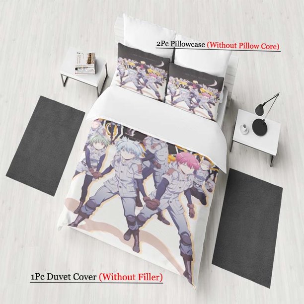 Assassination Classroom Survey Corps Assembled Farewell Scene Pattern Three-Piece Set Soft And Comfortable Bedding Set