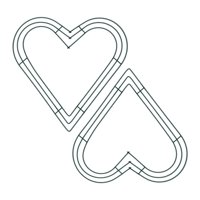 Magideal - 2X Love Heart Wreath Marco De San Valentín Decoración Del Hogar Decoración Del Hogar Versátil Garland De Bricolaje Fácil Proyecto De Bricolaje Para La 30 Cm