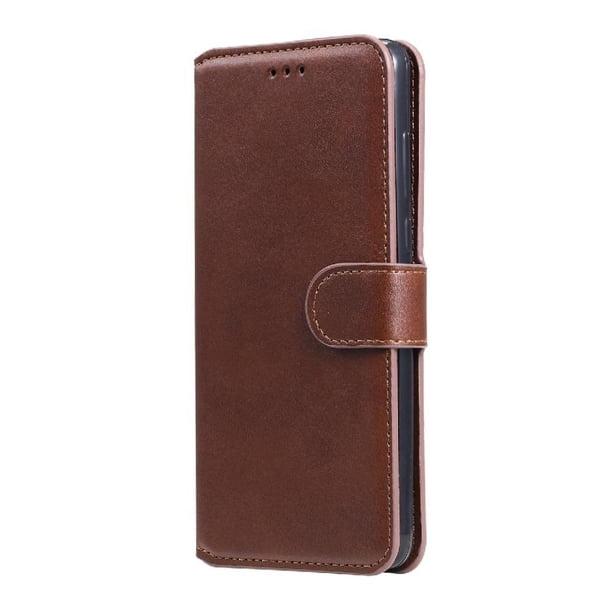 Funda Billetera para Xiaomi Poco X3 NFC con Porta Tarjetas y Soporte Ajustable Marrón