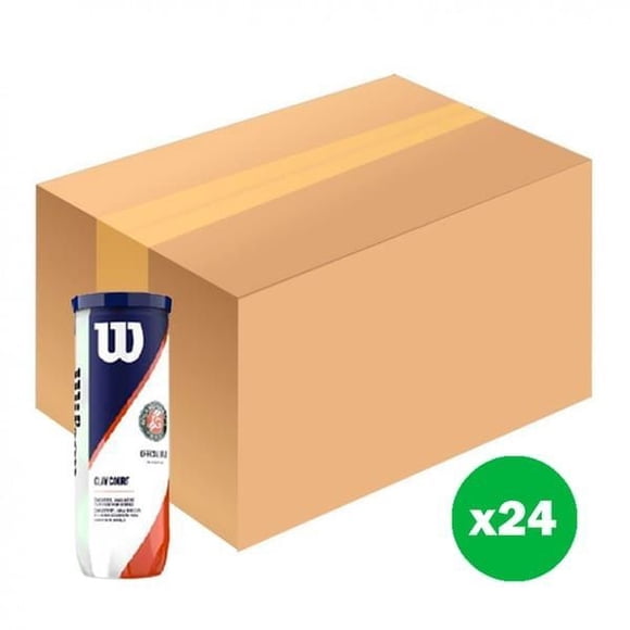 Caja de Pelotas de Tenis Wilson Roland Garros X3 - 24 Tarrros