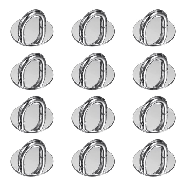 Gancho de encanto para teléfono de metal Uxcell 0.7", 12 piezas de gancho de agarre de dedo para teléfono en forma de círculo adhesivo