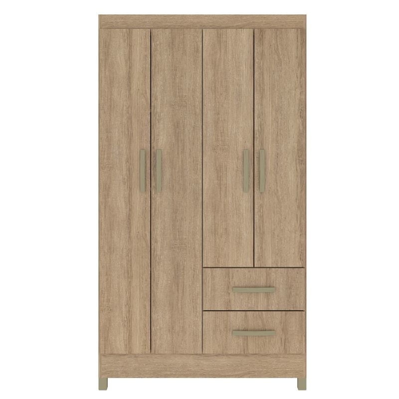 Mobilfrank - Clóset Rp142Ml 4 Puertas 2 Cajones Miel