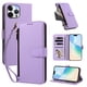 thumbnail image 2 of Funda con Billetera para [iPhone 13 Pro Max] con Bolsillo Zipper y Tarjetero Morado claro, 2 of 6