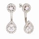 thumbnail image 2 of Aretes Elegant Confetti Juliet chapado en oro blanco 18k, 38 CZ, 2 of 10