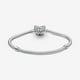 thumbnail image 4 of Pulsera Pandora Moments Cadena Serpiente Cierre Mariposa Plata 7.1in, 4 of 6