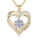 thumbnail image 1 of Collar colgante de amor de amor con piedra de nacimiento Zirconia, regalo de joyería de las mujeres para la Navidad, cumpleaños, aniversario, 1 of 5
