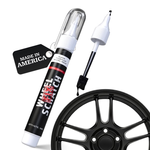 Rotulador de pintura para llantas - Retoque negro mate