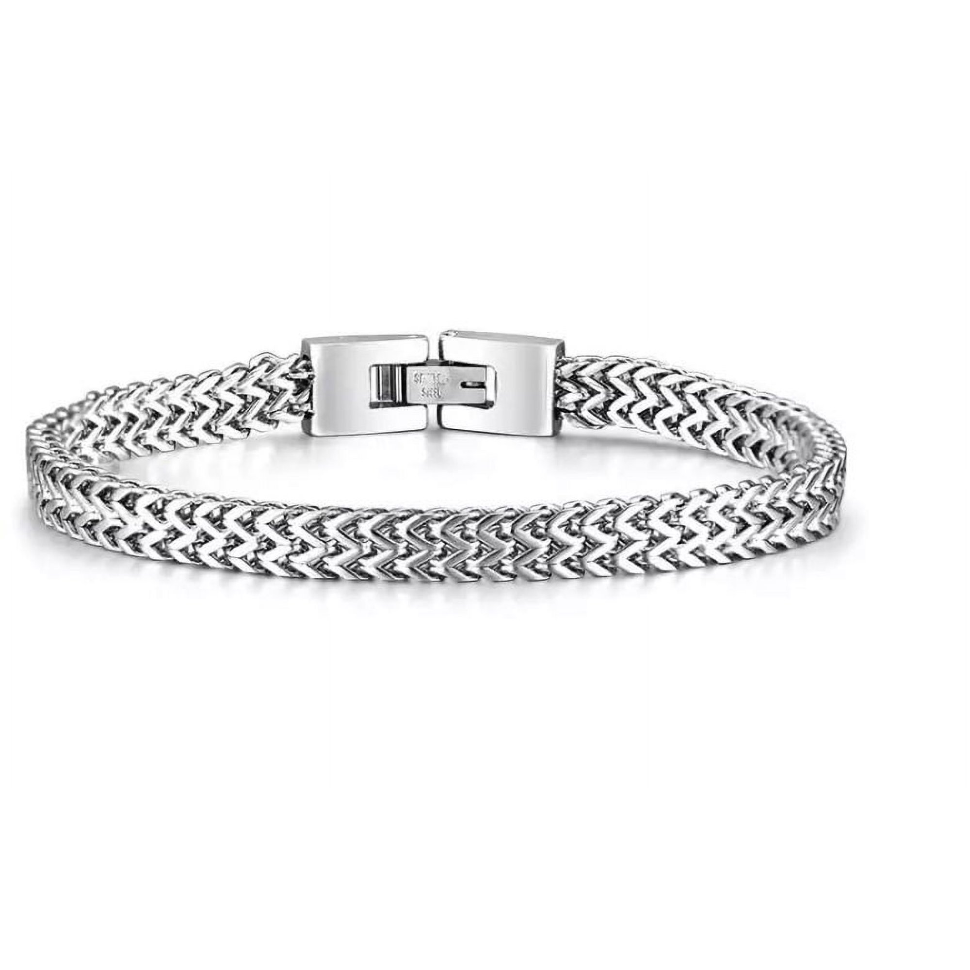 Mercado Cbf - Pulsera Gruesa Masculina De Acero Quirúrgico