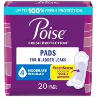Almohadillas Poise Para Incontinencia, 4 Gotas, Absorción Moderada, 20 Unidades