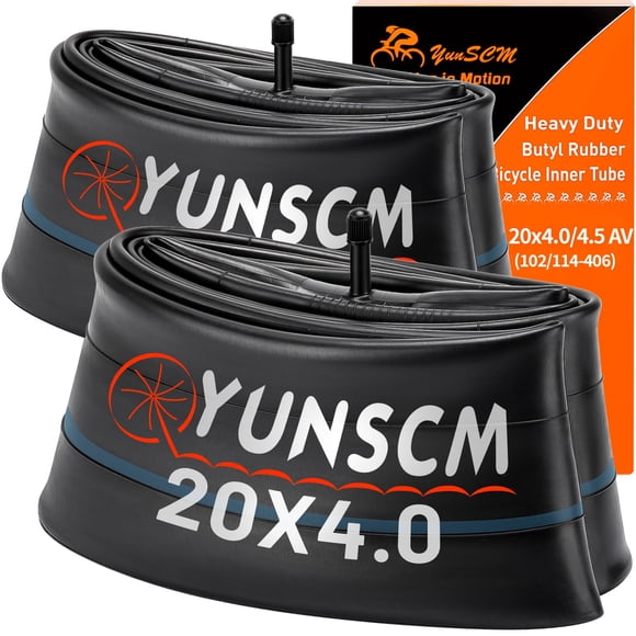 Cámaras de aire para bicicleta YunSCM 20x4.0 de alta resistencia con válvula Schrader