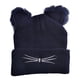 thumbnail image 1 of Gorro de punto con orejas de gato, gorro de lana bordado, bonito gorro cálido para otoño e invierno, gorro para el frío., 1 of 5