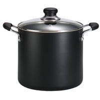 T-Fal B36262 Especialidad Total De Lavavajillas Antiadherentes Safe Soqupot Cooks De Cocina, 12 Cuartos, Negro
