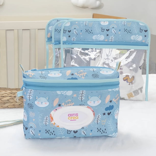 Kit Organizador Maternal Impermeable, Pañalera Bebé Con 4 Estuches Para Muda De Ropa