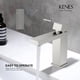 thumbnail image 4 of Grifo para lavabo de baño KENES de níquel cepillado con desagüe desplegable, 4 of 9
