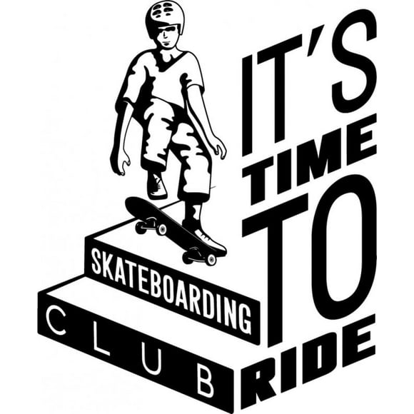 Decomural Time To Ride Skateboard WS-50417