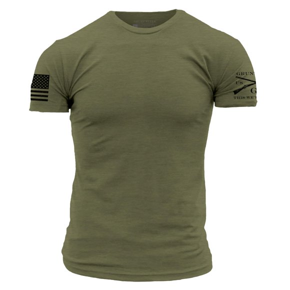 Camiseta Grunt Style Verde Militar Talla Grande