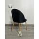 thumbnail image 3 of Silla Gabrielle Lino Negro Respaldo liso Patas Símil Madera, 3 of 3