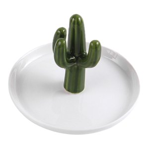 Ioensy - Exquisito Soporte Para Anillos De Cactus, Bandeja Creativa Para Encimera, Pendientes, Baño, Verde