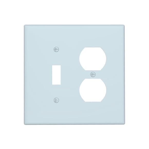 Tapa decorativa para tomacorriente Oilbiexn azul cielo de 2 módulos