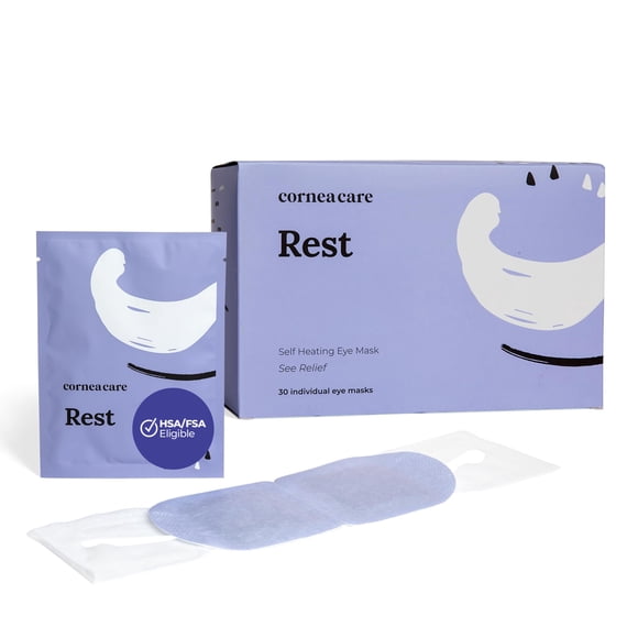 Mascarilla térmica para ojos CorneaCare Rest, compresa caliente autocalentable