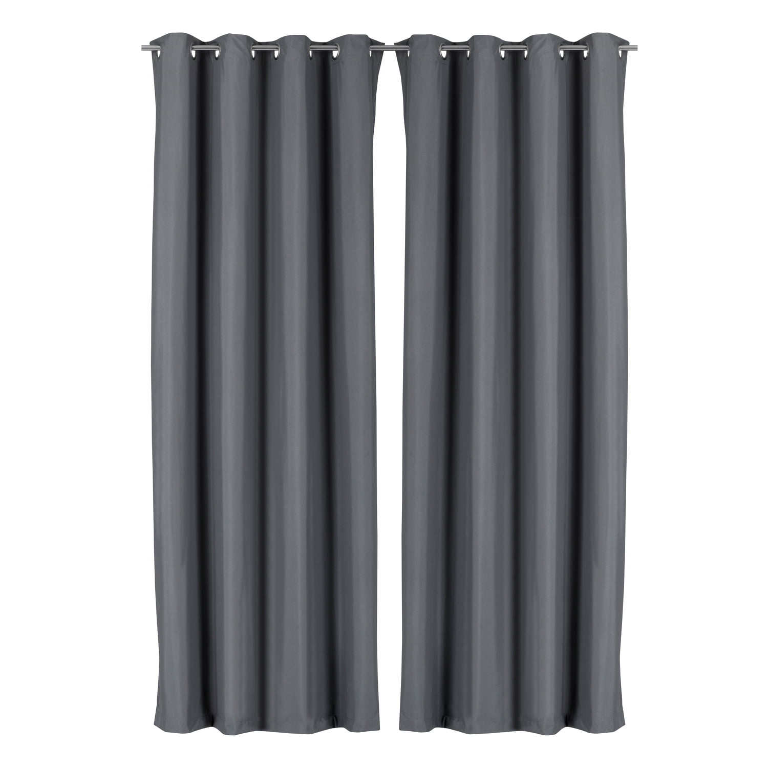 Clems - Pack 2 Cortina Tradicional 100% Blackout Gris Oscuro
