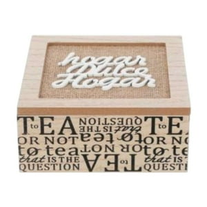 Oem - Caja De Té Mediana De Madera 4 Espacios Dulce Hogar