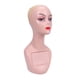 thumbnail image 5 of Cabeza de maniquí femenino, modelo de exhibición de peluca, soporte portátil para peluca, cosmetología profesional, rostro para sombreros, gafas, bufa color de piel, 5 of 5