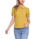 thumbnail image 1 of INSPIRE CHIC Blusas Vintage para Mujer con Cuello Peter Pan y Botones Abajo de Algodón Amarillo Jengibre S, 1 of 5