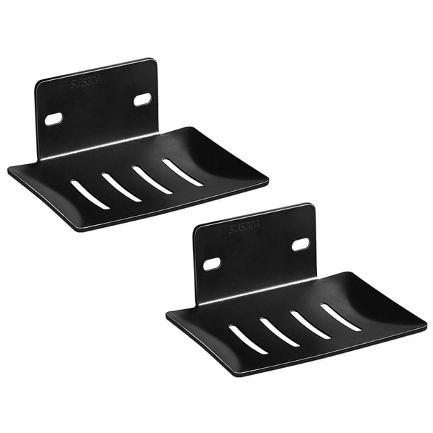 Jabonera autoadhesiva con desagüe, soporte de acero inoxidable para pared, bandeja de jabón sin perforaciones para ducha