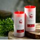 thumbnail image 2 of Juego de 3 velas de columna aromáticas a manzana y canela, rojas, 3 × 6 pulgadas, 2 of 6