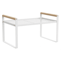 Genérico - Organizador De Gabinetes De Cocina Estante 1 Nivel Blanco