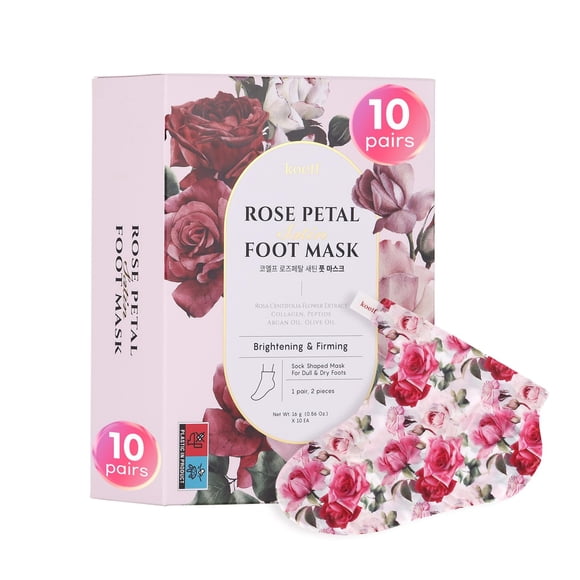 Mascarilla para pies Koelf Pétalo de Rosa - 10 pares - Cuidado de piel coreano
