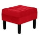 thumbnail image 2 of Pouf Wood 1c Felpa 00 Rojo, 2 of 4