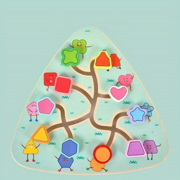 Children's Early Education Toys, Thinking Games, Shapes, Fruits, Marine Life, Cars, Numbers, Wooden Tracks, Intelligence Development, Walking Mazes