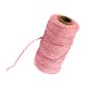 thumbnail image 1 of Cuerda De Algodón Retorcida Bolso Suave Cuerda Rebordear Cuerda Trenzada Artesanía Rosa, 1 of 5