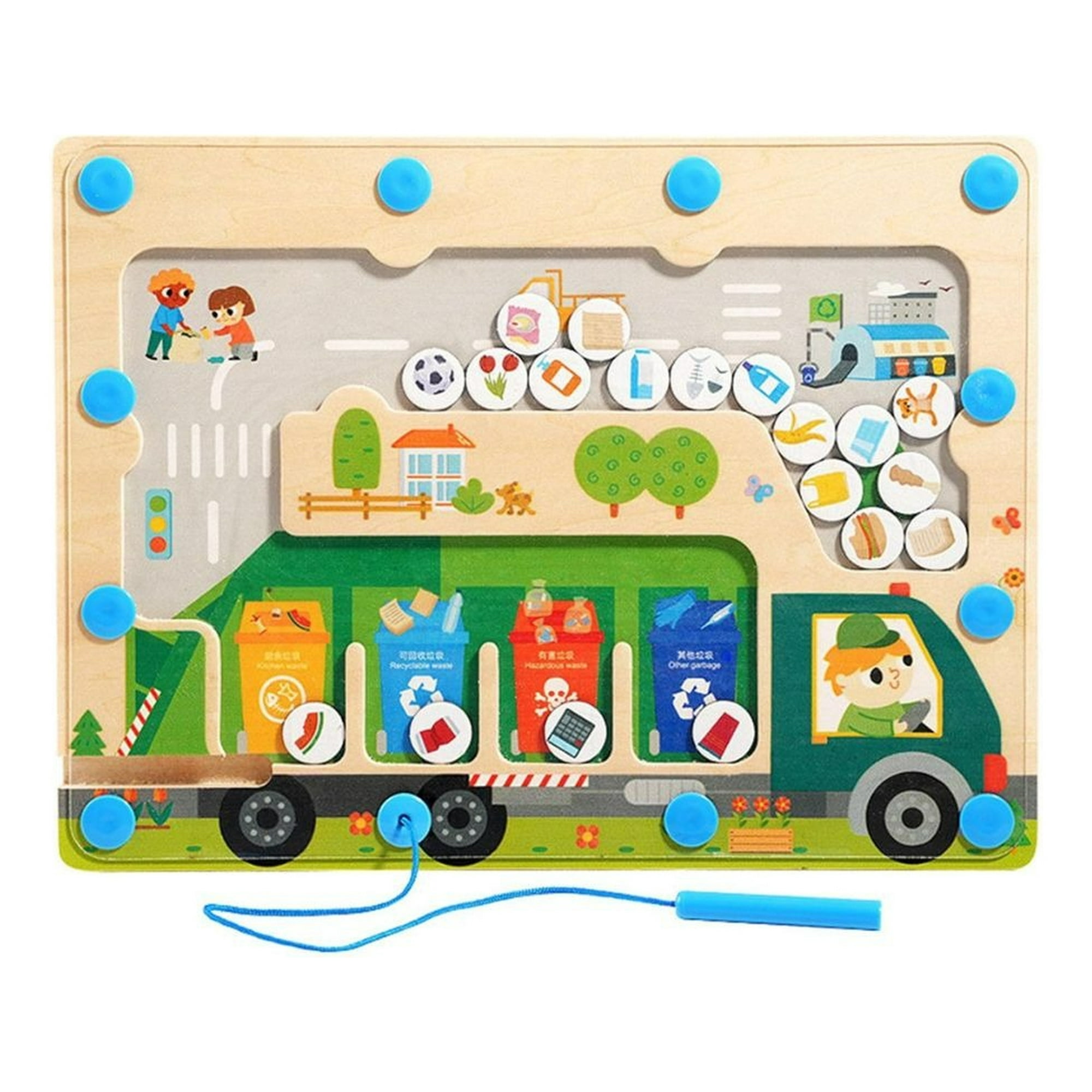 Genérico - Juguete Rompecabezas De Montessori Laberinto Magnetico Lau