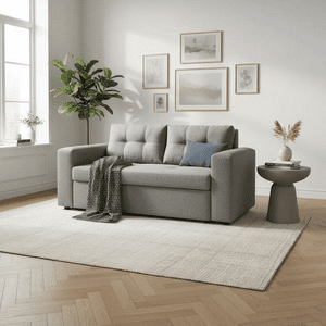 Flobal - Sofá Florencia 3 Cuerpos Gris Perla