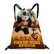thumbnail image 1 of Oso Panda en África Mochila de Cuerdas para Deportes y Gimnasio, Bolsa de Cuerdas Resistente al Agua, Bolsa Cinch, 30×40cm, 1 of 6