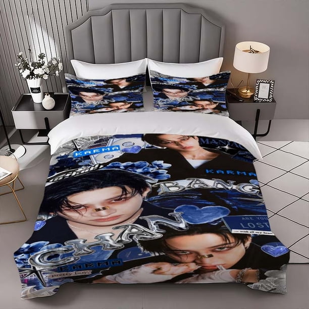 Fang Can Collage Poster Themed Bedding Set Duvet Cover and Pillowcase Set Soft and Comfortable