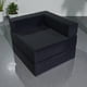thumbnail image 1 of Sofa Cama Arkos En Felpa Negra, 1 of 3