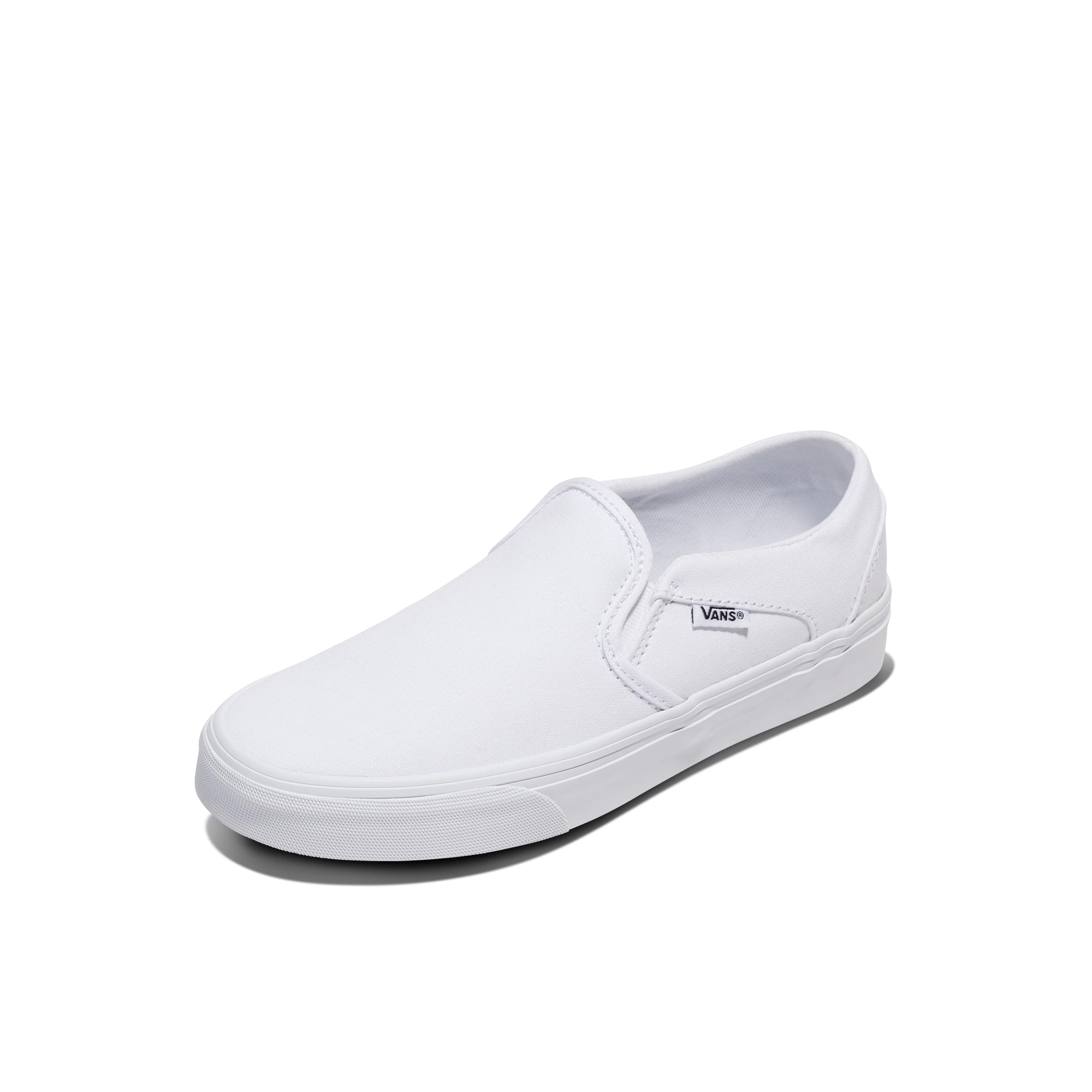 Zapatillas Cómodas Shoe Vans Asher Slip-on Para Mujer, Blancas 9