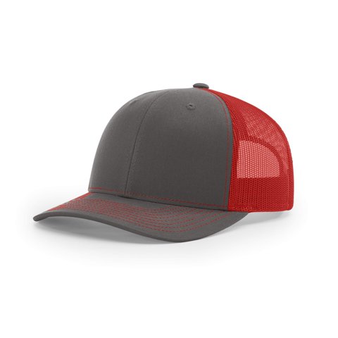 R Richardson - Gorra De Béisbol Richardson 112 Trucker Snapback Split Charcoal/Red