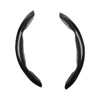 Ioensy - 2 Uds Protector De Cubierta De Volante De Fibra De Carbono Ajuste Universal 38Cm Gris Integrado