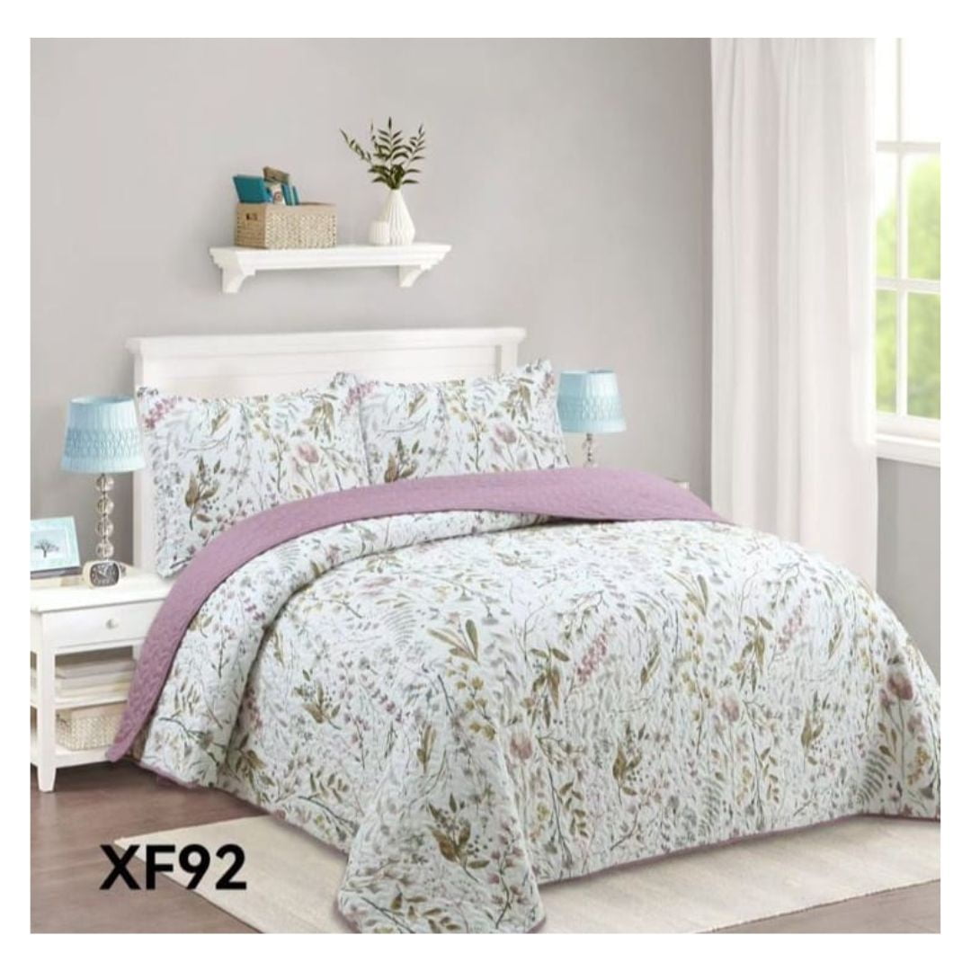 Genérico - Cubrecama Quilt Verano 1.5 Plazas - Blanco Natural Xf92